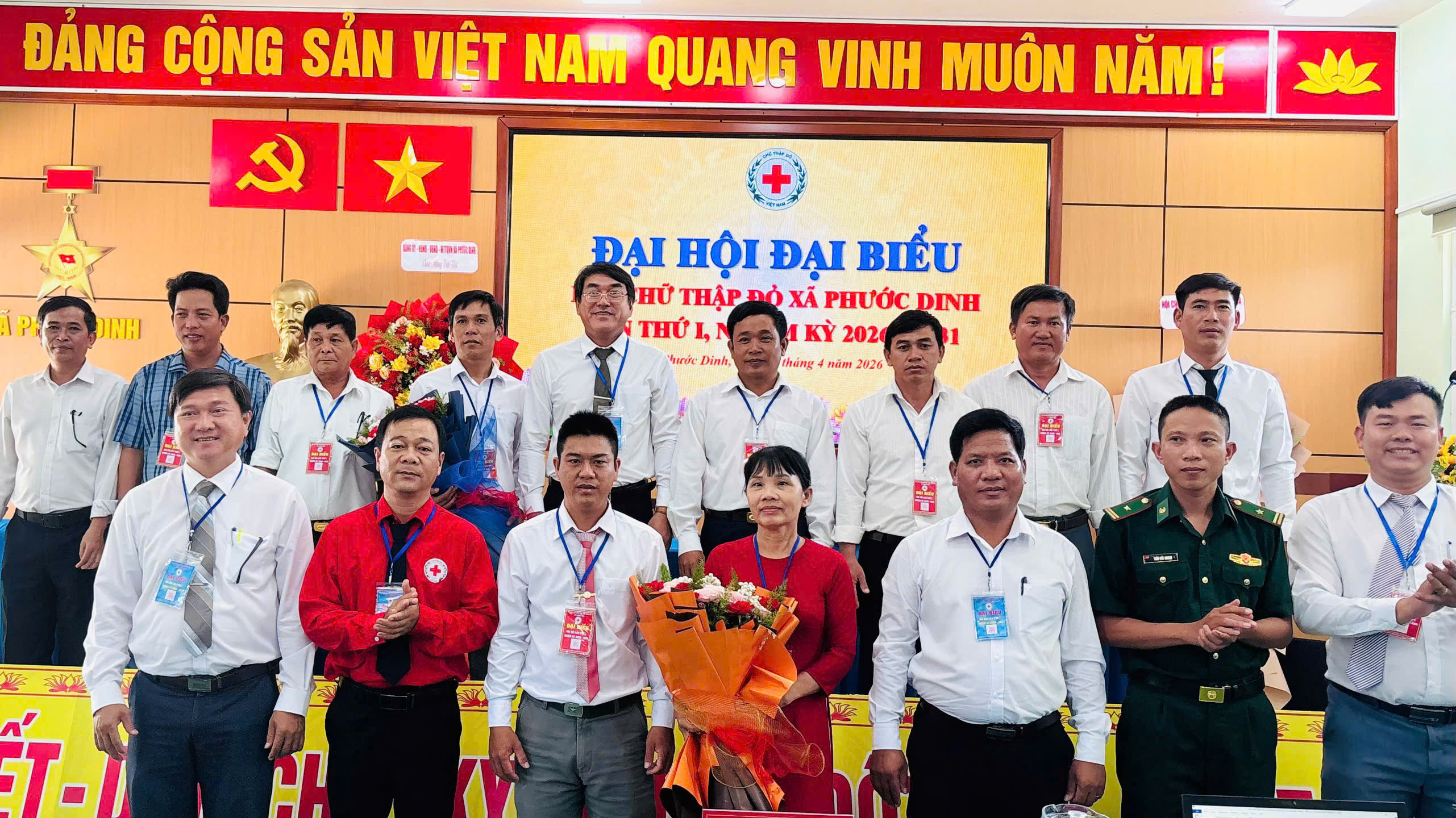 GIEO MẦM NHÂN ĐẠO, VỮNG BƯỚC TƯƠNG LAI – ĐẠI HỘI HỘI CHỮ THẬP ĐỎ XÃ PHƯỚC DINH NHIỆM KỲ MỚI